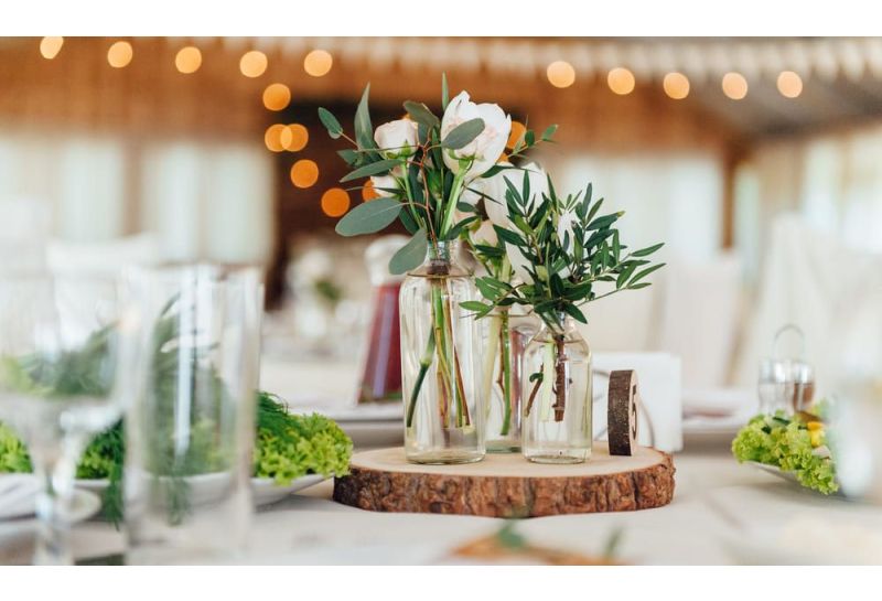all white wedding decor