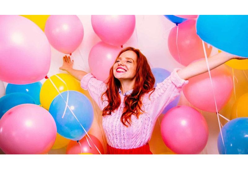 helium and air filled balloons