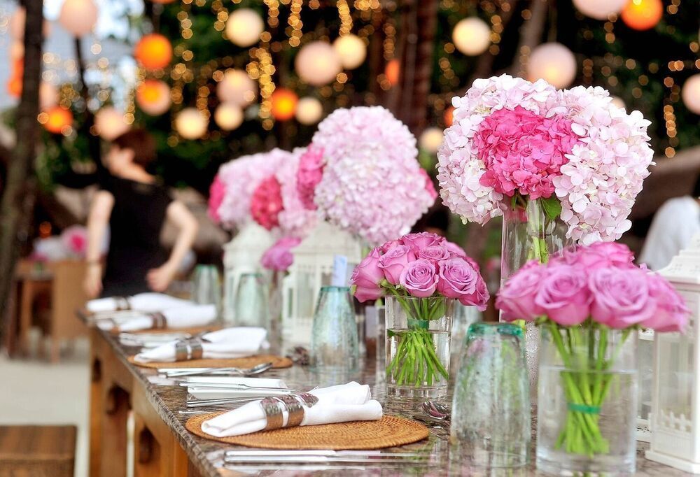 pink wedding decor ideas