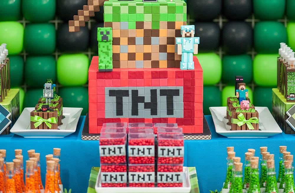 Minecraft theme birthday party ideas