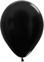 Metallic Black Latex Balloons