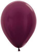 Metallic Burgundy Latex Balloons