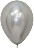 Reflex Silver Latex Balloons