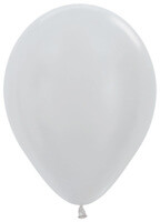 Satin Silver Latex Balloons