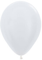 Satin White Latex Balloons