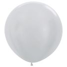 36" Satin Silver (2pcs) Sempertex Balloons