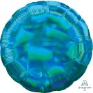 18" Iridescent Cyan Circle (non-packaged) Balloon