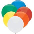 17" Assortment with White (50pcs) Funsational Balloons