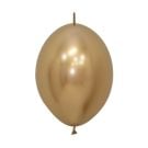 06" Reflex Gold Link-O-Loons (50pcs) Sempertex Balloons
