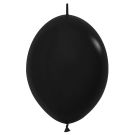 06" Fashion Black Link-O-Loons (50pcs) Sempertex Balloons