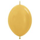 12" Metallic Gold Link-O-Loons (25pcs) Sempertex Balloons