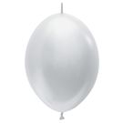 12" Satin Silver Link-O-Loons (25pcs) Sempertex Balloons