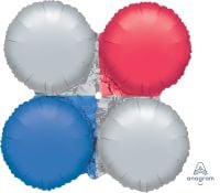 30" MagicArch Red, Silver, Blue Balloon