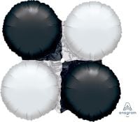 16" MagicArch Black, White Balloon