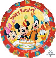 18" Mickey & Friends Happy Birthday Balloon