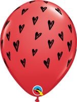 11" Prickly Heart Seeds Red (50pcs) Balloons