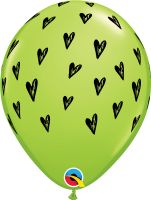 11" Prickly Heart Seeds Lime Green (50pcs) Balloons