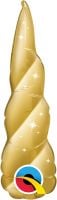 14" Golden Unicorn Horn Balloon