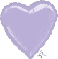 18" Metallic Pearl Pastel Lilac Heart (non-packaged) Balloon