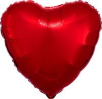 18" Metallic Red Heart (non-packaged) Balloon
