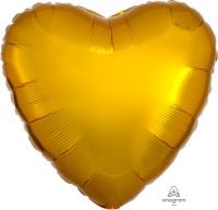 18" Metallic Gold Heart (non-packaged) Balloon