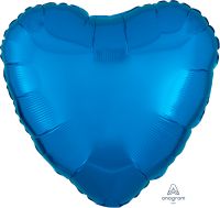 18" Metallic Blue Heart (non-packaged) Balloon