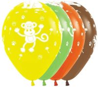 11" Jungle Animals Fashion Assortment (50pcs) Balloons