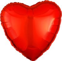 18" Metallic Orange Heart (non-packaged) Balloon