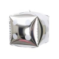 12" 3D Casino Dice Silver Balloon