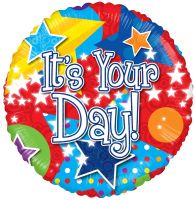 09" It's Your Day! Stars Balloon