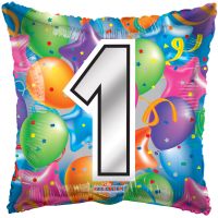 18" Number 1 Square Balloon