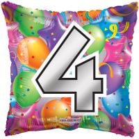 18" Number 4 Square Balloon