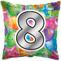 18" Number 8 Square Balloon