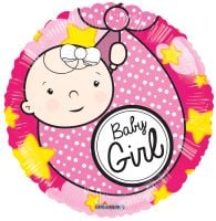 18" Baby Girl Born Balloon