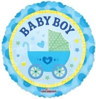 18" Baby Boy Stroller Balloon