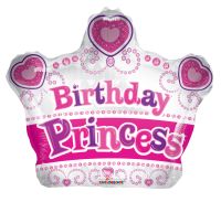 18" Birthday Princess Crown Shape Balloon