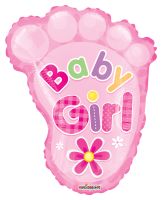 20" Shape Baby Girl Foot Balloon