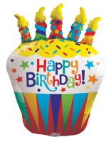 36" Birthday Cupcake Shape Balloon