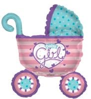CI: 14" Baby Girl Stroller Balloon