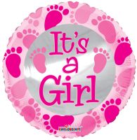 04" Baby Pink Foot Prints Balloon