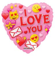 09" I Love You Smilies Balloon