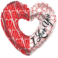 09" I Love You & XOXO Heart Shape Balloon