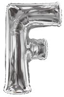 34" Silver Letter F Balloon