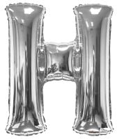 34" Silver Letter H Balloon
