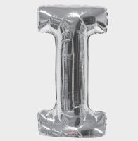 34" Silver Letter I Balloon