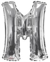 34" Silver Letter M Balloon