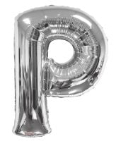 34" Silver Letter P Balloon