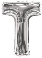 34" Silver Letter T Balloon