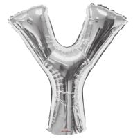 34" Silver Letter Y Balloon