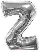 34" Silver Letter Z Balloon